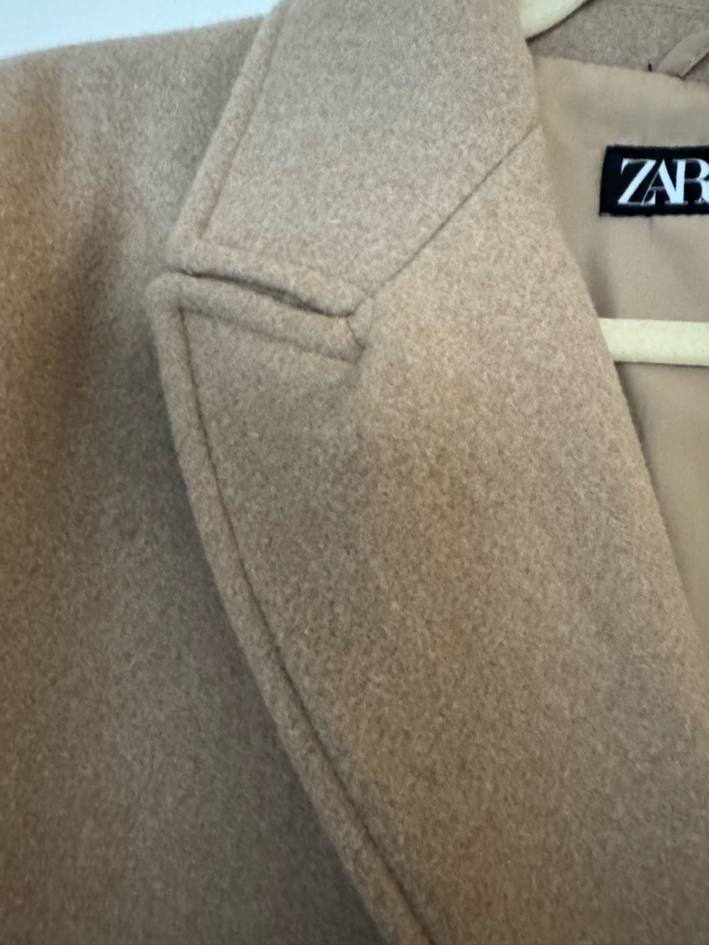 Zara Camel Single-Breasted Coat - Picture 2 of 10
